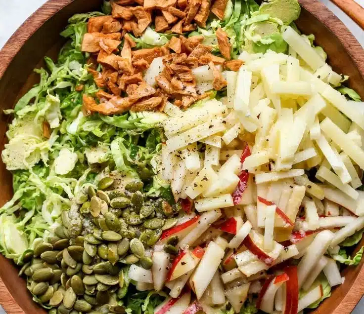 Shaved Brussels and Pear Salad