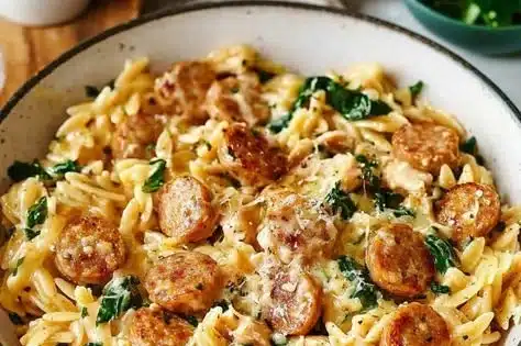 Creamy Chicken Sausage Orzo: A One-Pan Meal